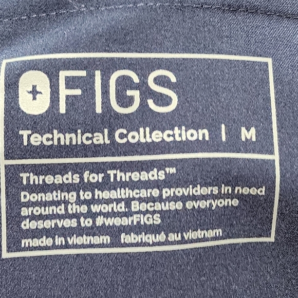 Figs Women's Stretch Straight Leg Cargo Scrub Pants Navy M - Picture 3 of 8